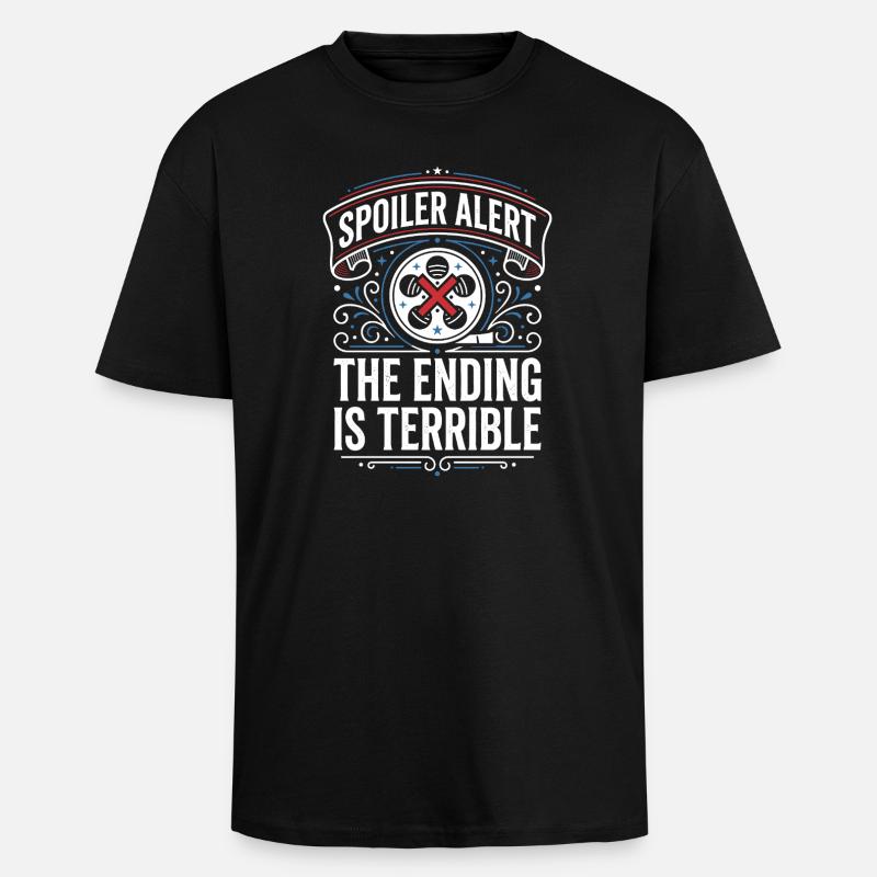 Spoilerivaroitus: Loppu on kamala - Paksu unisex oversize t-paita - musta