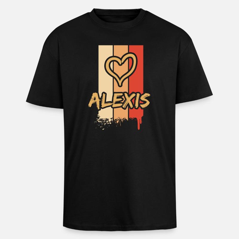 Alexis - Oversized Heavyweight Unisex T-Shirt - Schwarz