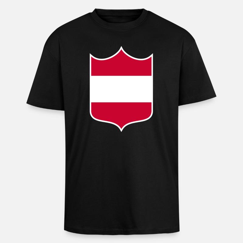 Austria - Unisex Oversized Heavyweight T-shirt - black