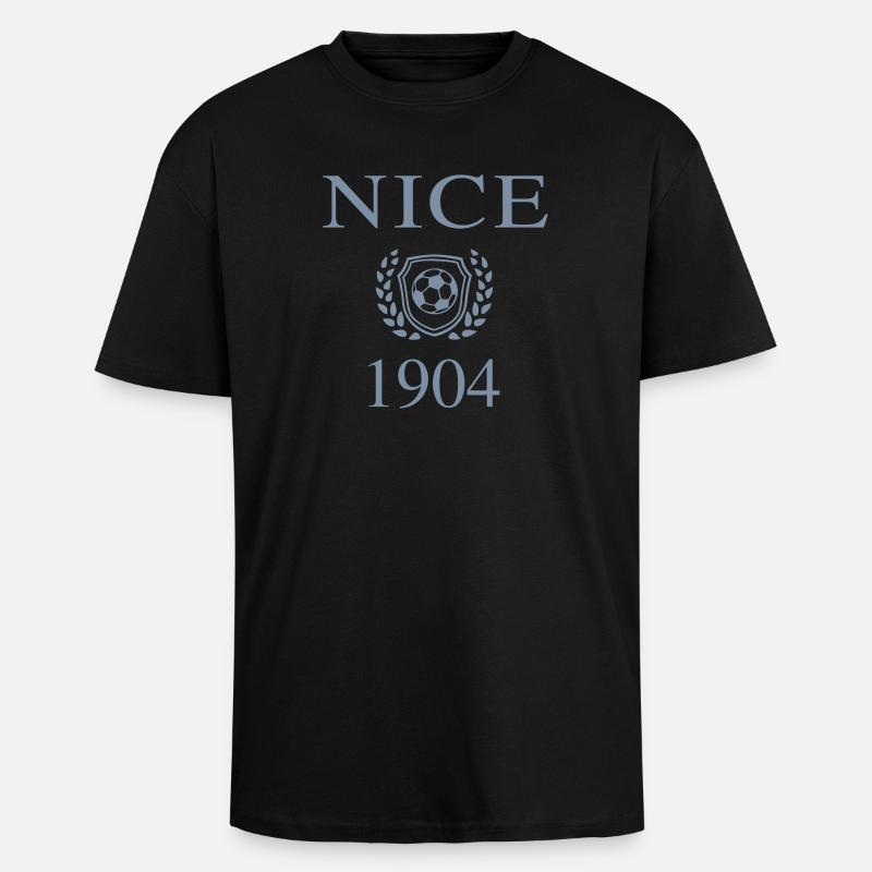 Nizza Origin 1904 - Oversized Heavyweight Unisex T-Shirt - Schwarz