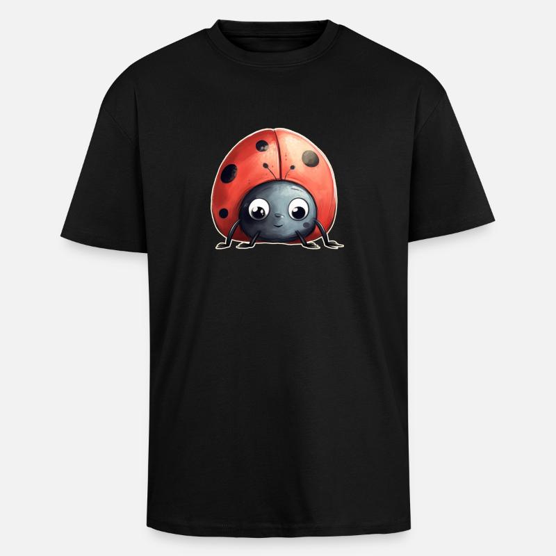 Marienkäfer - Oversized Heavyweight Unisex T-Shirt - Schwarz