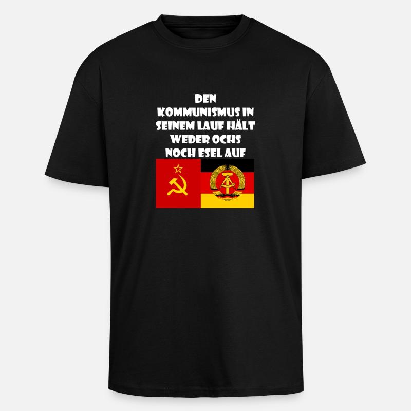GDR saying gift Ossi Soviet Union - Unisex Oversized Heavyweight T-shirt - black