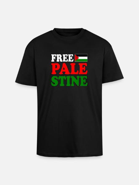 Free palestine - Unisex Oversized Heavyweight T-shirt - black