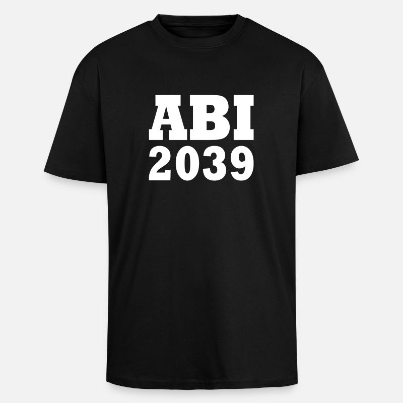 Abi 2039 - Oversized Heavyweight Unisex T-Shirt - Schwarz