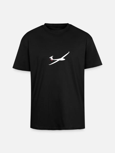 heartbeat glider - Unisex Oversized Heavyweight T-shirt - black