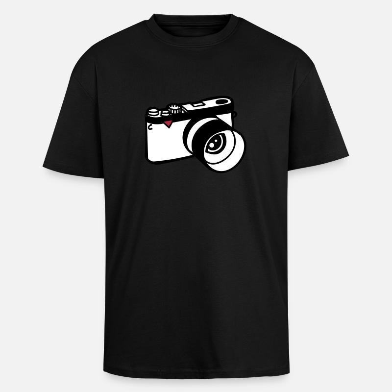 Caméra - T-shirt unisexe oversize épais - noir