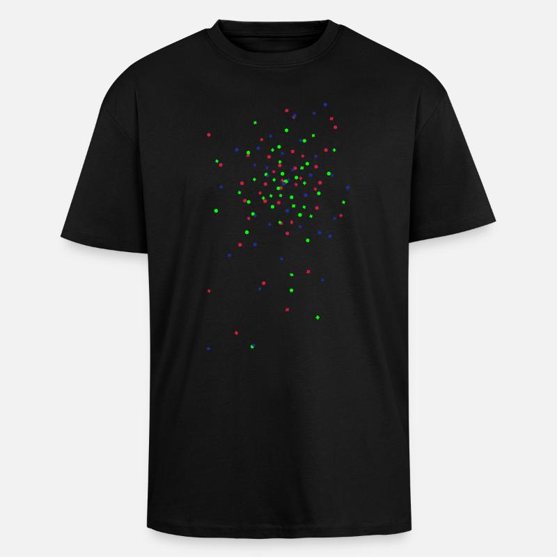 konfetti räppli flocken - Oversized Heavyweight Unisex T-Shirt - Schwarz