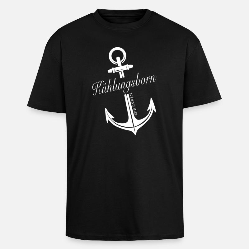 Kühlungsborn - Oversized Heavyweight Unisex T-Shirt - Schwarz