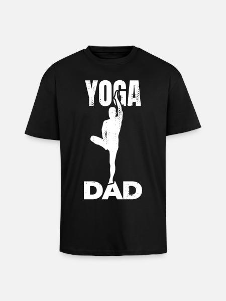 Yoga Dad - Unisex Oversized Heavyweight T-shirt - black