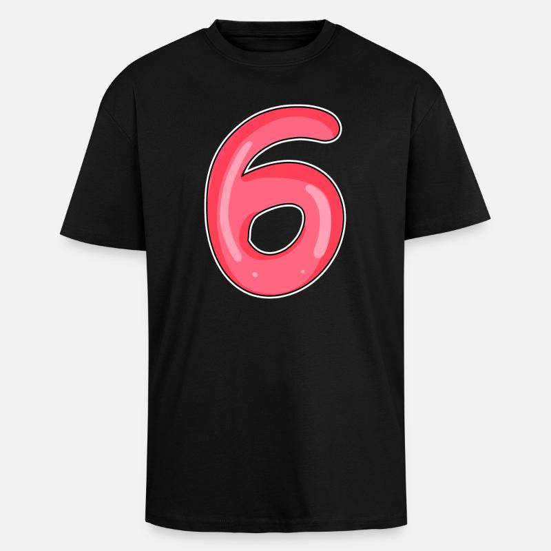 6 - T-shirt unisexe oversize épais - noir