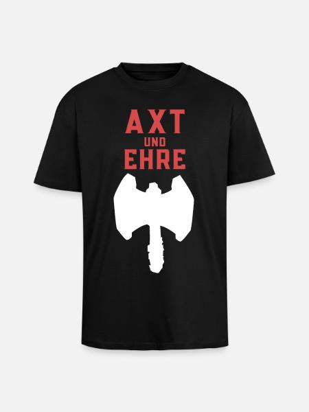 Hache et honneur - T-shirt unisexe oversize épais - noir