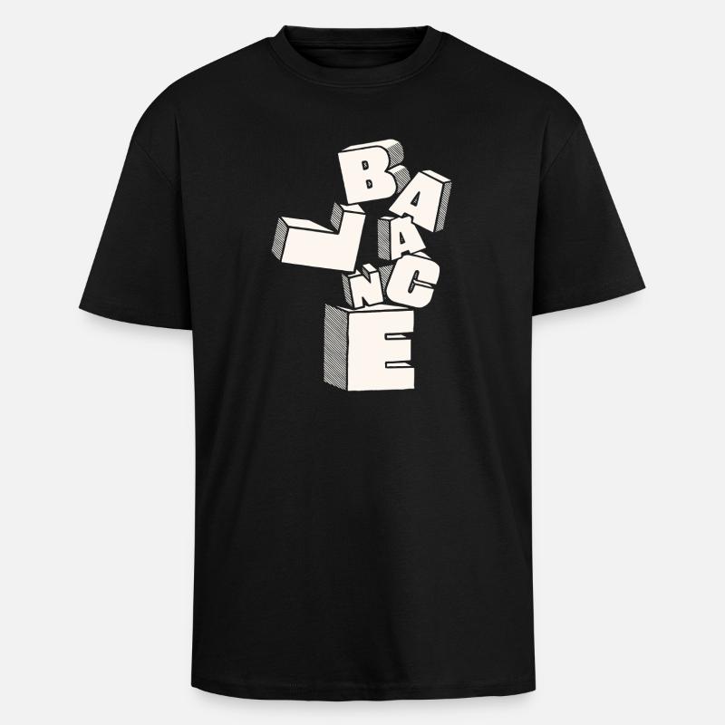 Saldo in 3D-Blockbuchstaben - Oversized Heavyweight Unisex T-Shirt - Schwarz