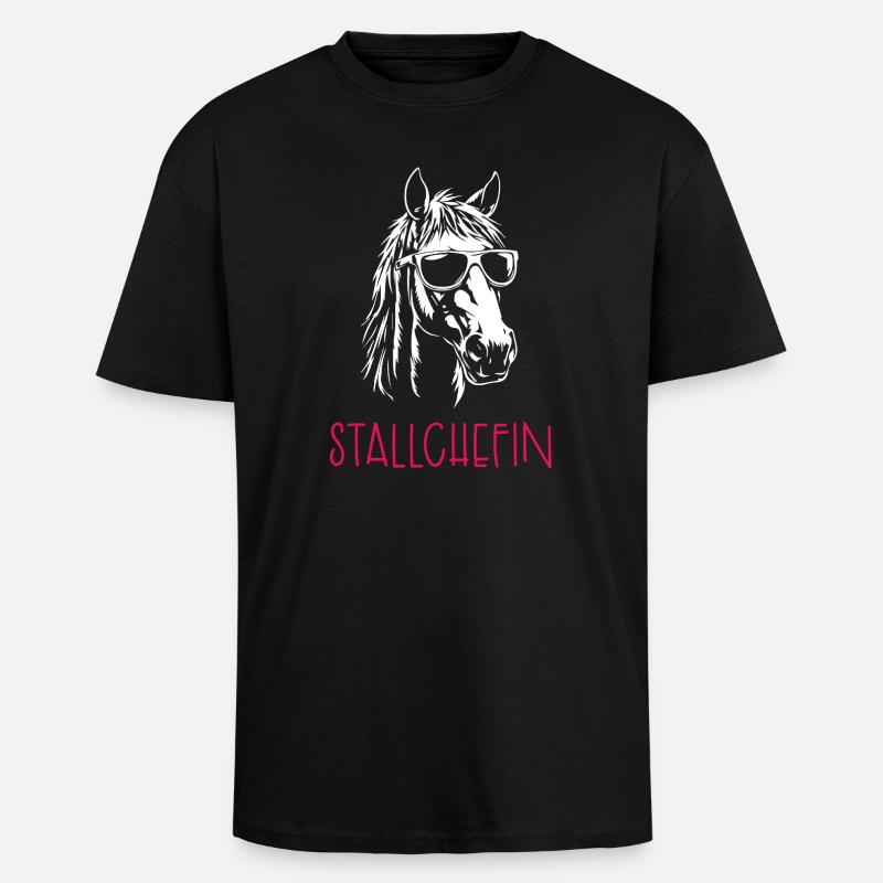 Stable manager - Unisex Oversized Heavyweight T-shirt - black