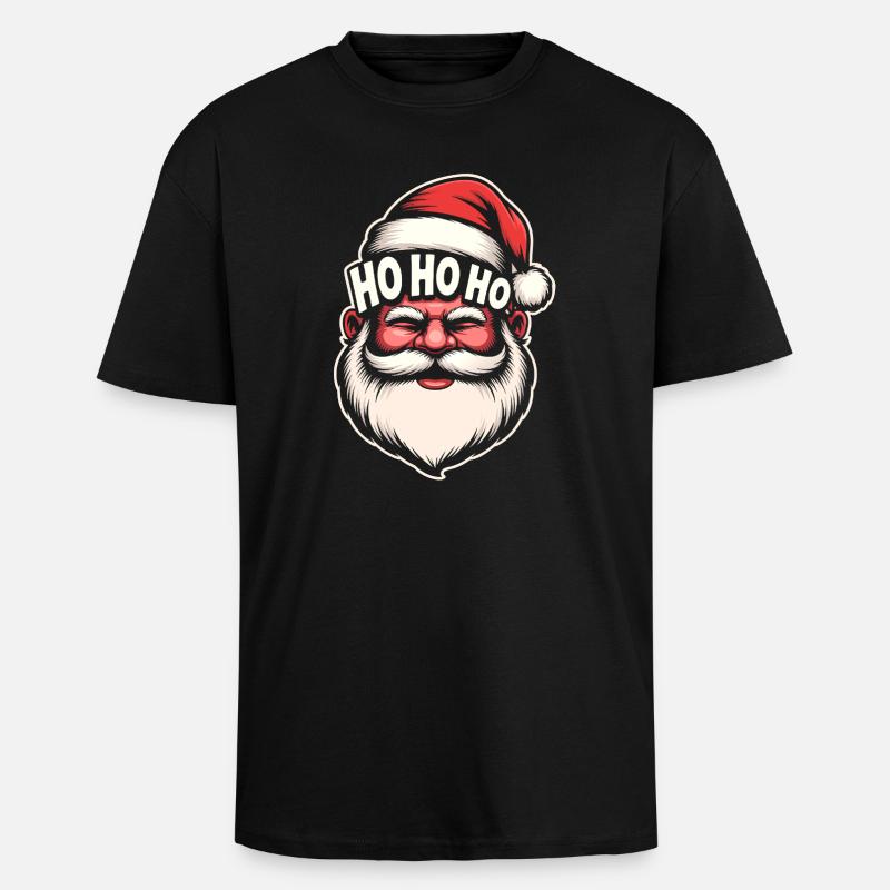 HoHoHo Weihnachten - Oversized Heavyweight Unisex T-Shirt - Schwarz