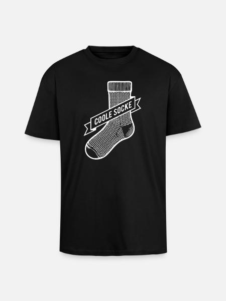 Coole Socke - Oversized Heavyweight Unisex T-Shirt - Schwarz
