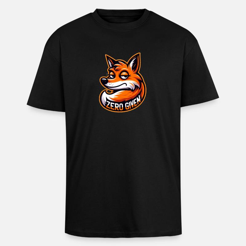 Zero Given - Fuchs Illustration - Oversized Heavyweight Unisex T-Shirt - Schwarz