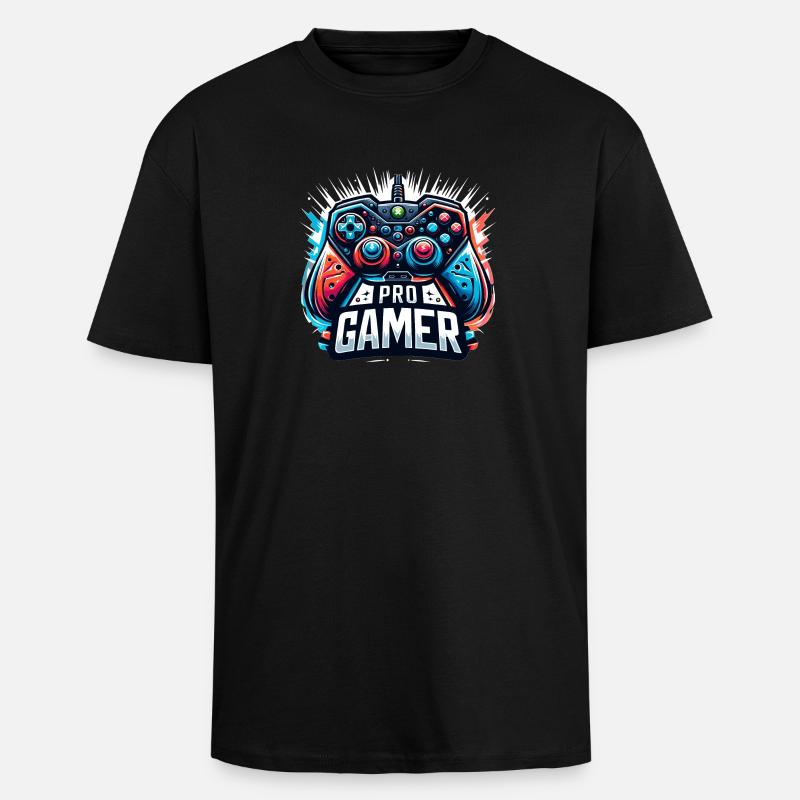 Pro Gamer - Controller Illustration - Unisex Oversized Heavyweight T-shirt - black