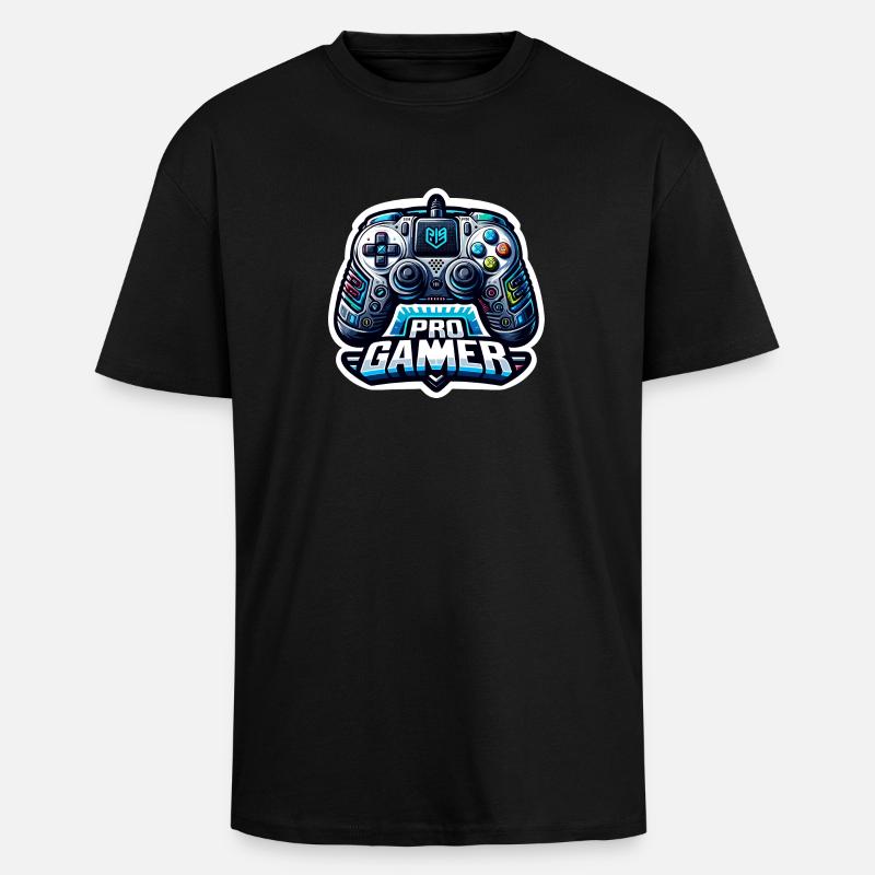 Pro Gamer - Controller Illustration - Unisex Oversized Heavyweight T-shirt - black