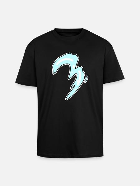 Tre - 3 - Nummer 3 - Nummer 3 - Unisex oversized heavyweight t-shirt - sort