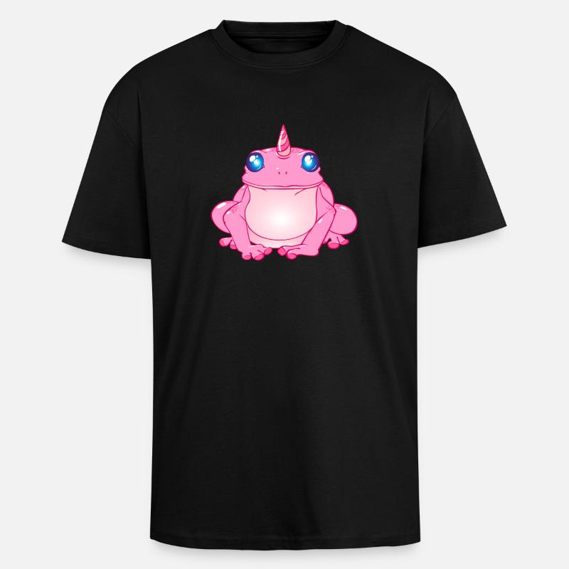 grenouille - T-shirt unisexe oversize épais - noir