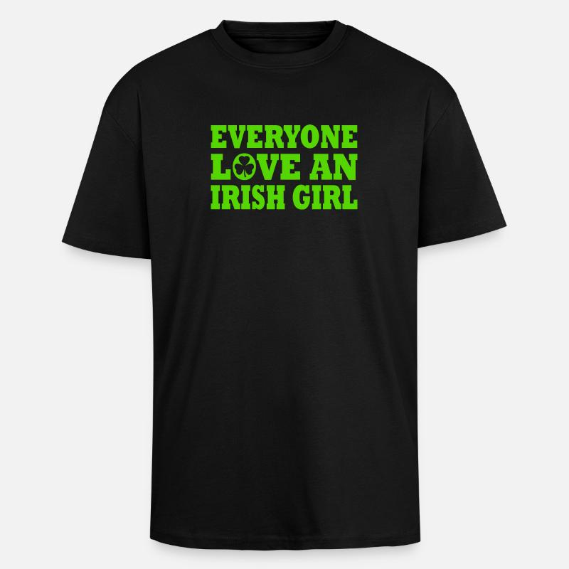 st patricks day - Oversized Heavyweight Unisex T-Shirt - Schwarz