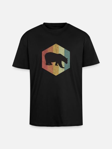 Bear brown bear bear polar bear polar bear gift - Unisex Oversized Heavyweight T-shirt - black