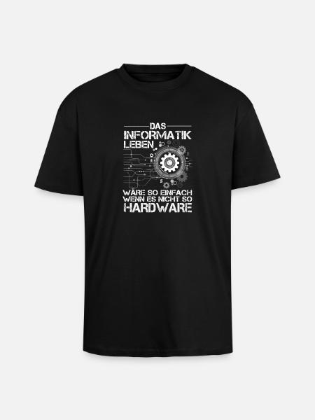 Informatik - Oversized Heavyweight Unisex T-Shirt - Schwarz