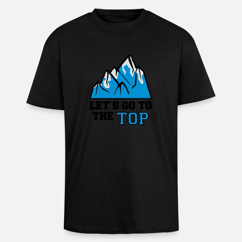 mountain_lets_go_to_the_top_3 - Unisex Oversized Heavyweight T-shirt - black