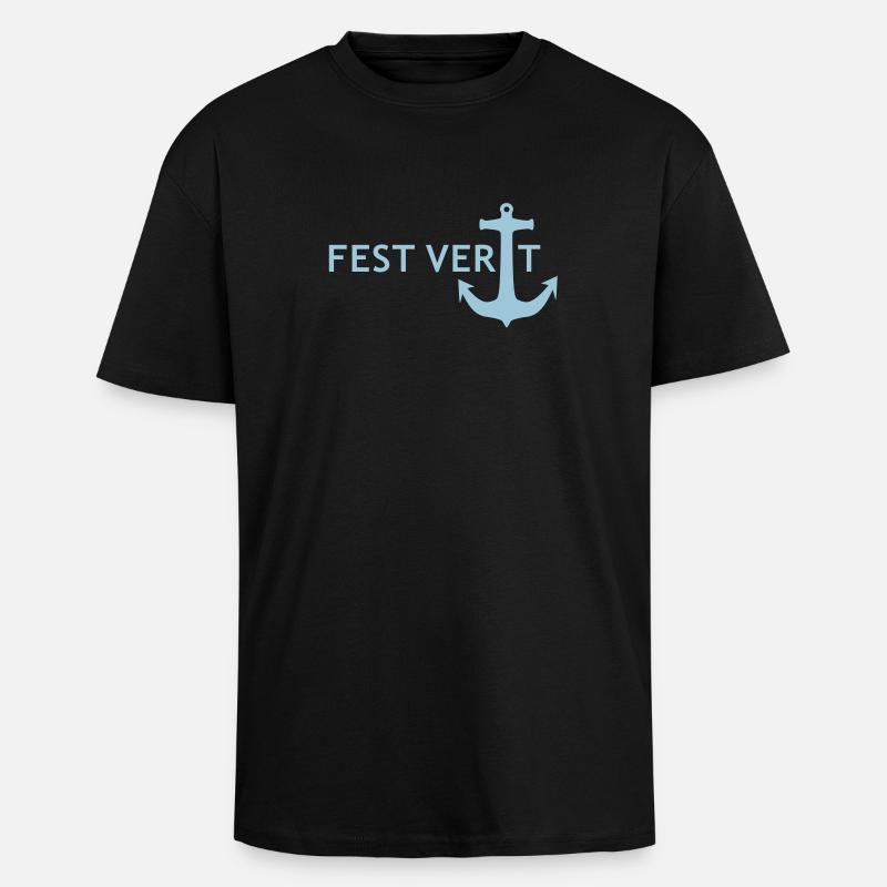 Mouillages fixes - T-shirt unisexe oversize épais - noir
