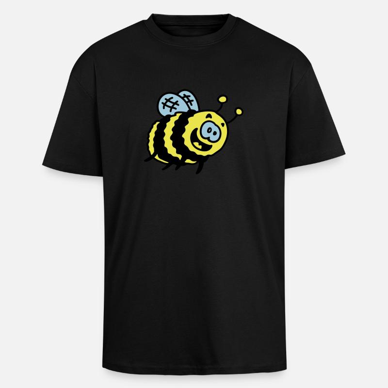 lustige Hummel 3 - Oversized Heavyweight Unisex T-Shirt - Schwarz