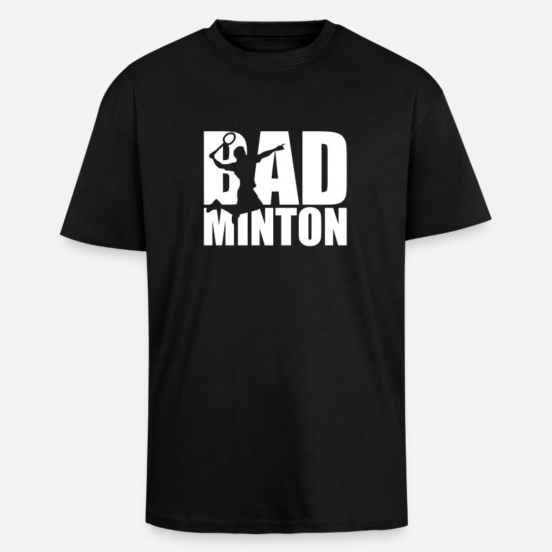 Badminton - Oversized Heavyweight Unisex T-Shirt - Schwarz