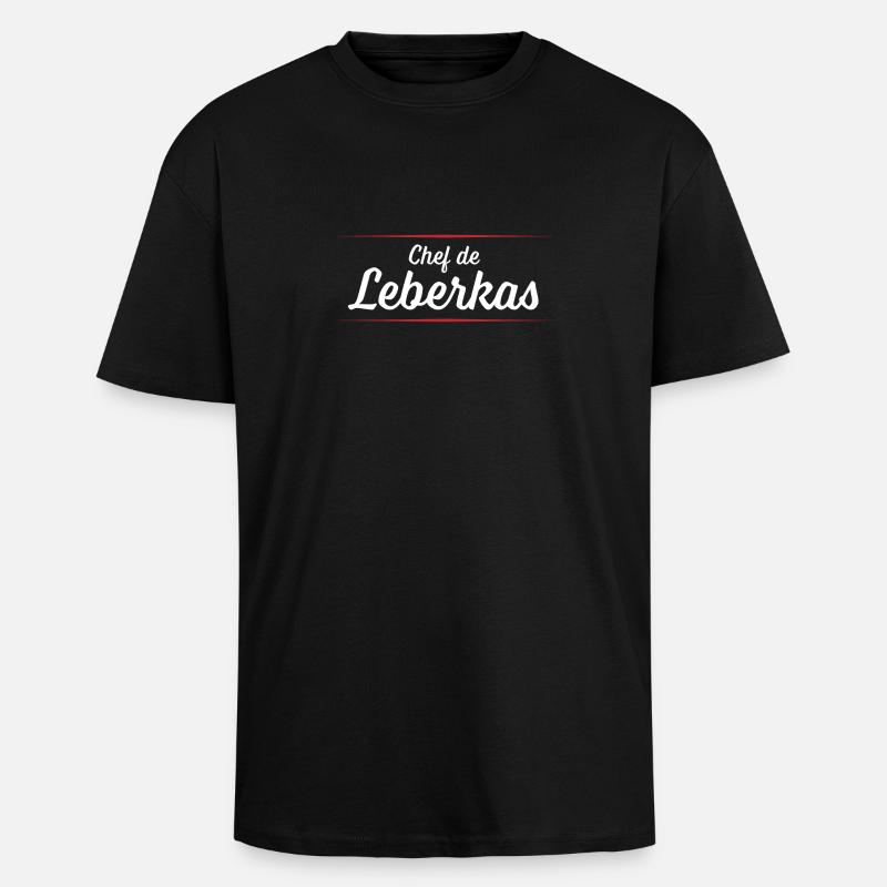 Chef de Leberkas - Oversized Heavyweight Unisex T-Shirt - Schwarz