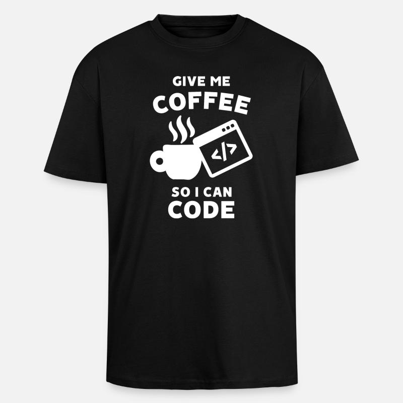 Karriere Statement Arbeit Coder Geld Verdienen - Oversized Heavyweight Unisex T-Shirt - Schwarz