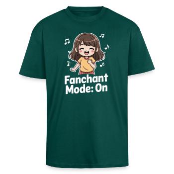 K-Pop Fanchant Corée Musique - T-shirt unisexe oversize épais - hunter green - Devant - Alina (178cm) & Michal (187cm)