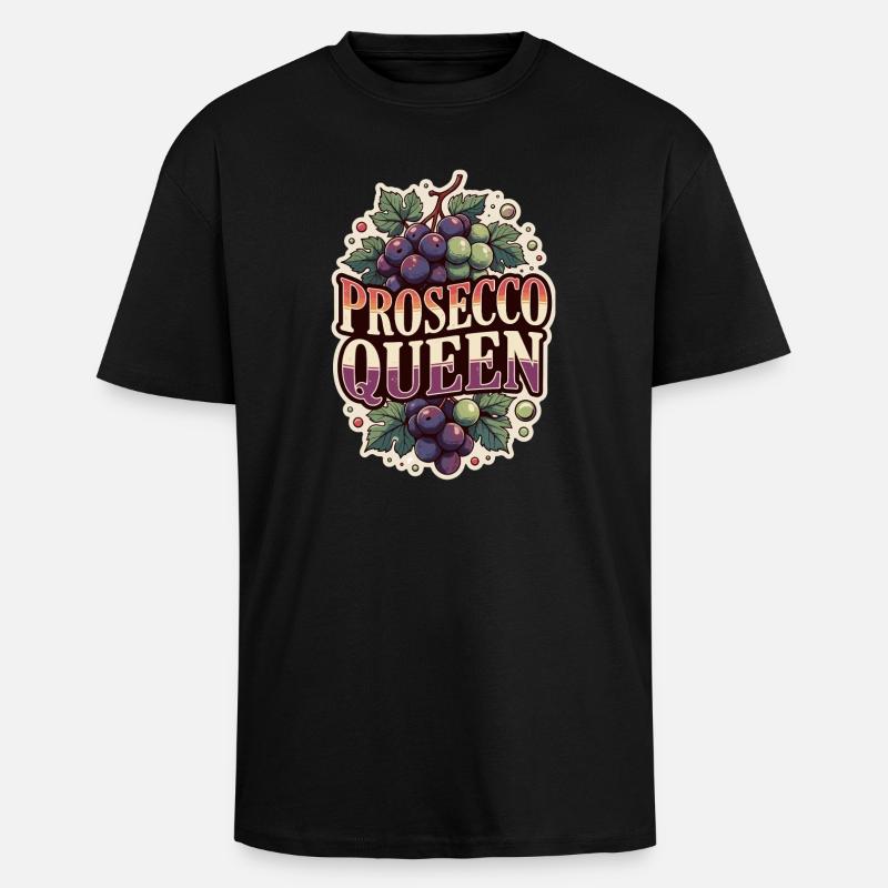 Prosecco-Queen-Party - Oversized Heavyweight Unisex T-Shirt - Schwarz