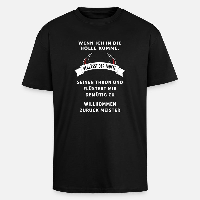 Teufel Meister - Oversized Heavyweight Unisex T-Shirt - Schwarz