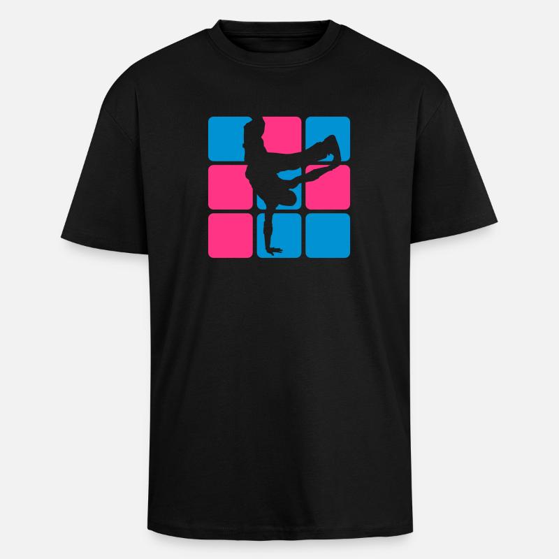 BREAKDANCE 2C 1 - Oversized Heavyweight Unisex T-Shirt - Schwarz