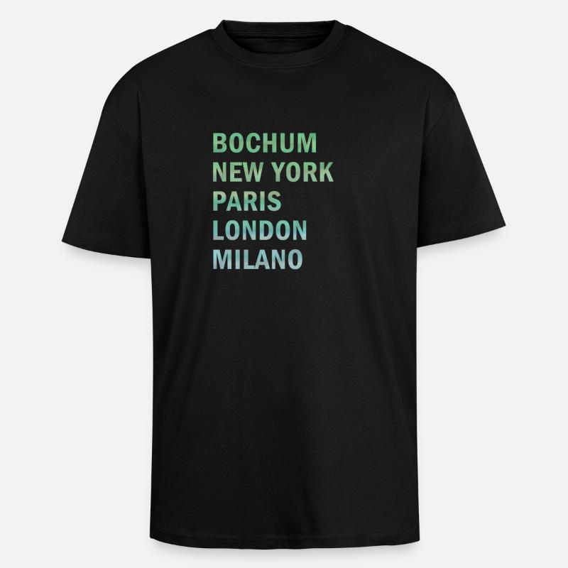 Metropole Bochum - Oversized Heavyweight Unisex T-Shirt - Schwarz