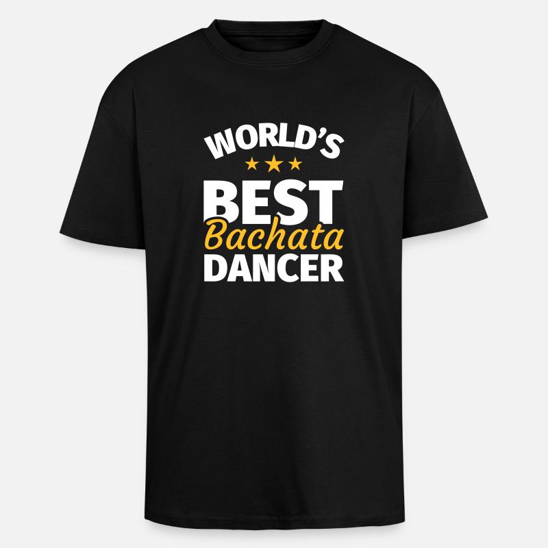 Cadeau de danse Bachata - T-shirt unisexe oversize épais - noir