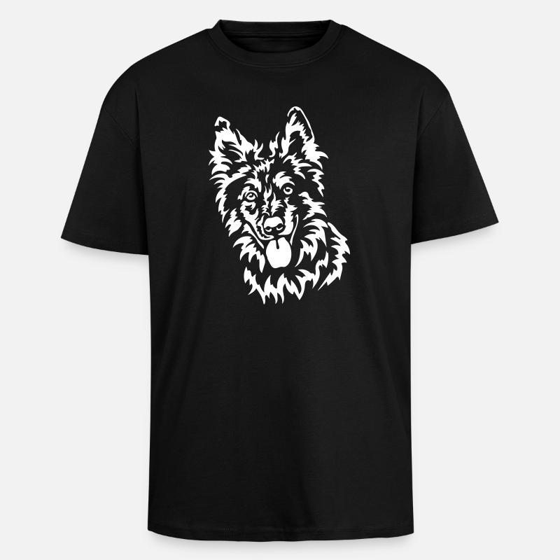 Tiger Head "Black Edition" - Unisex Oversized Heavyweight T-shirt - black