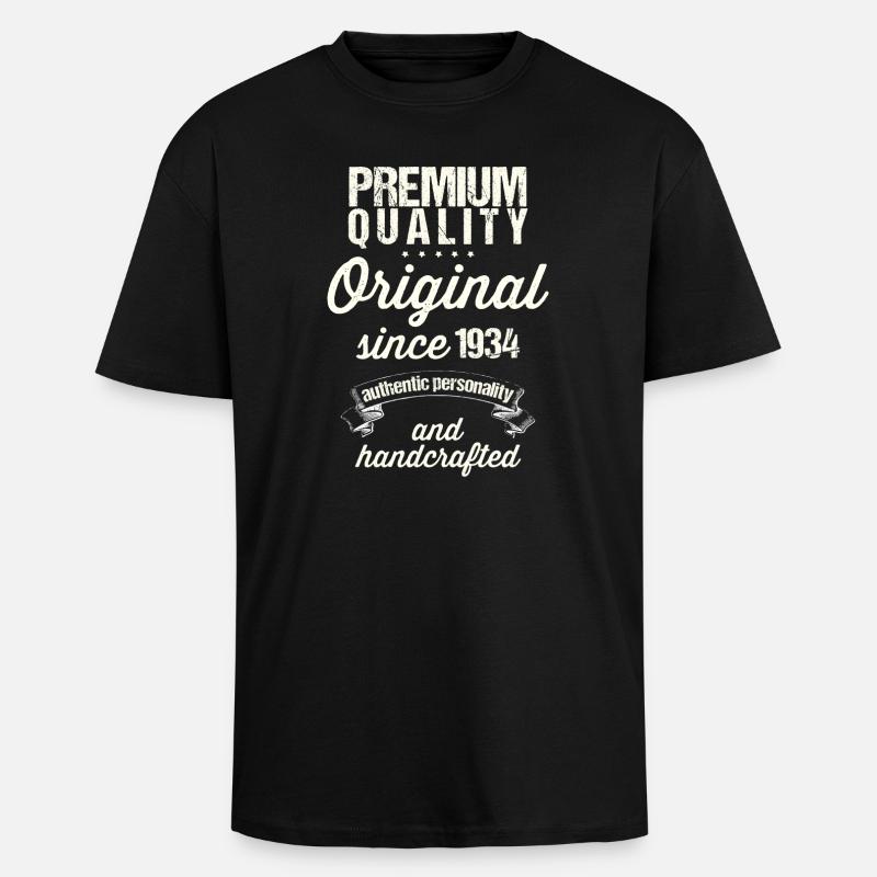 Année 1934 - T-shirt unisexe oversize épais - noir