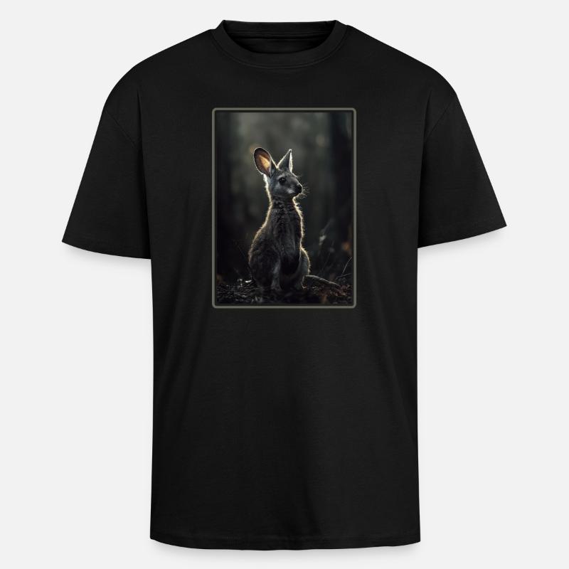 Wallabys Wallaby - Oversized Heavyweight Unisex T-Shirt - Schwarz
