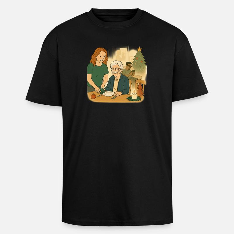 Oma Karin - Oversized Heavyweight Unisex T-Shirt - Schwarz