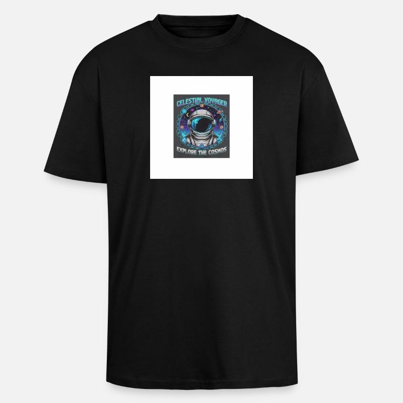 Celestial Voyager erforschen das Kosmos - Oversized Heavyweight Unisex T-Shirt - Schwarz