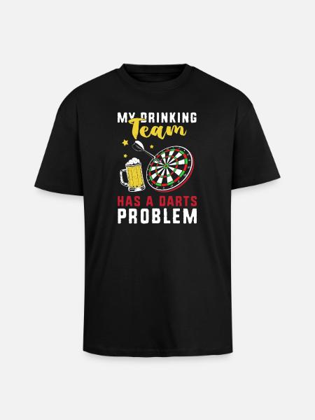 Dart Dartboard Dartpfeil - Unisex Oversized Heavyweight T-shirt - black