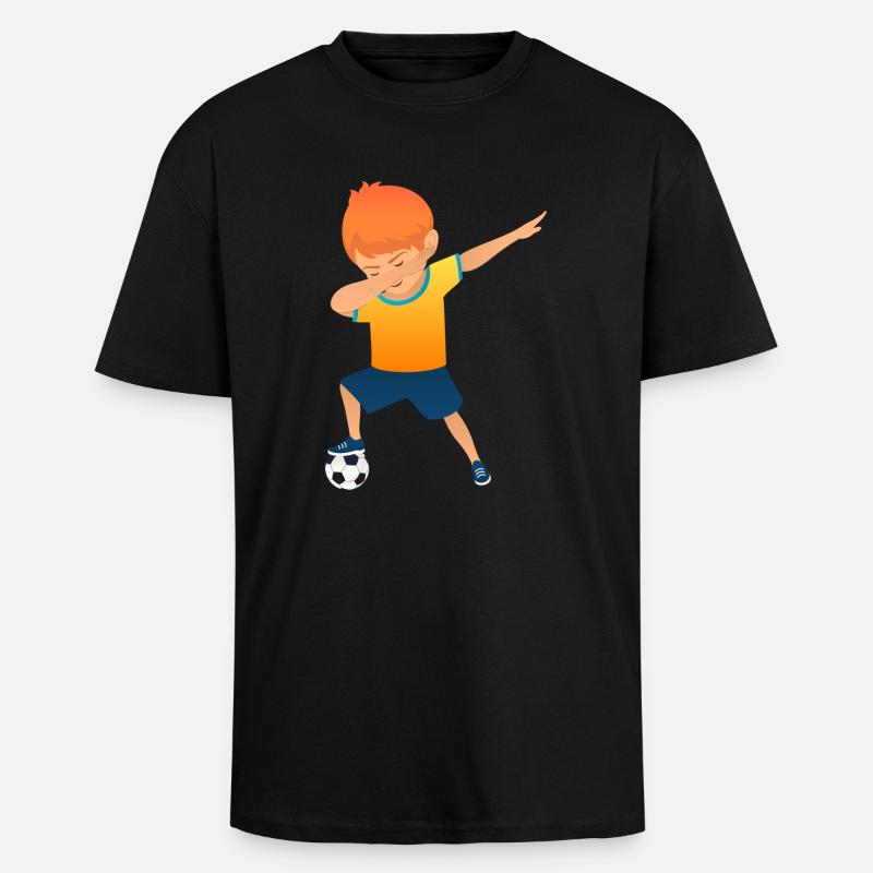 Soccer Boy Dab Dance - Oversized Heavyweight Unisex T-Shirt - Schwarz