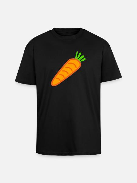 gulerødder gulerødder moehren ruebe veggie veggie vege - Unisex oversized heavyweight t-shirt - sort