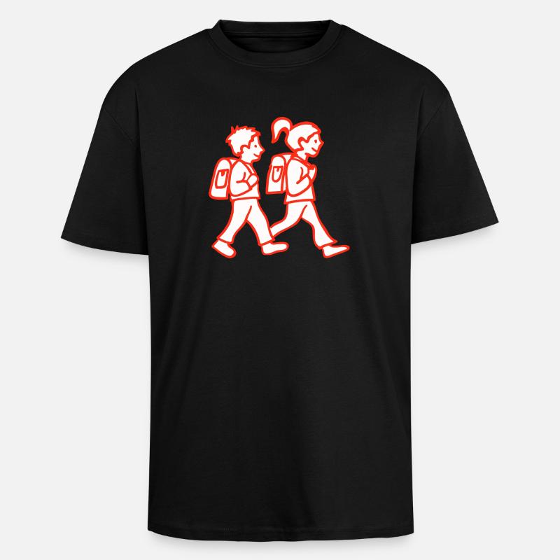 backpack suitcase backpack bag briefcase22 - Unisex Oversized Heavyweight T-shirt - black