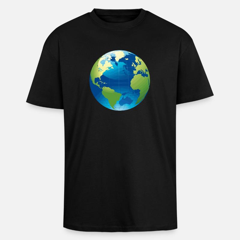 Globe - Globe - T-shirt unisexe oversize épais - noir