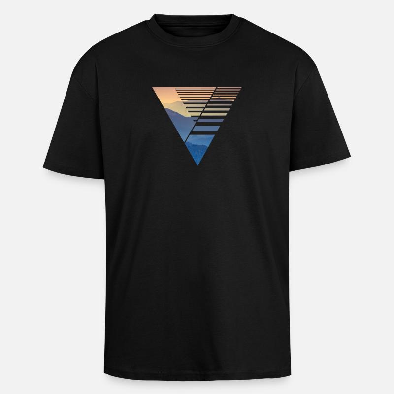 Vector Design Triangle - Oversized Heavyweight Unisex T-Shirt - Schwarz